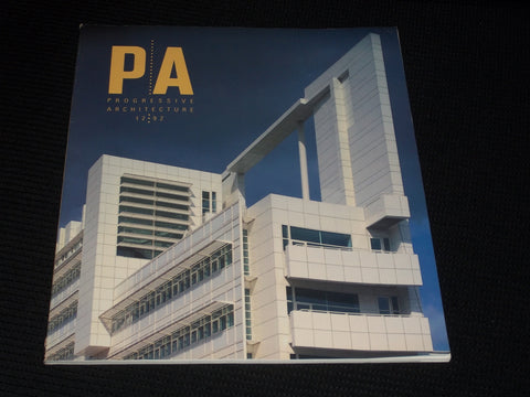 1992 DECEMBER PROGRESSIVE ARCHITECTURE MAGAZINE - MEIER'S CANAL COVER - E 4141