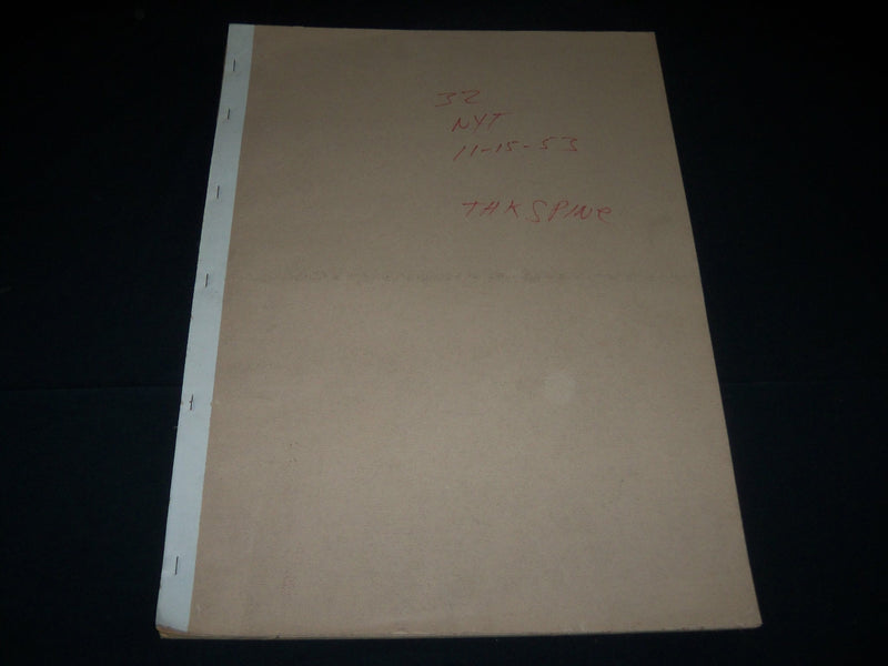 1953 NOV 15 NEW YORK TIMES JURY INVESTIGATING BERGSON CONFLICT INTEREST- NT 7219