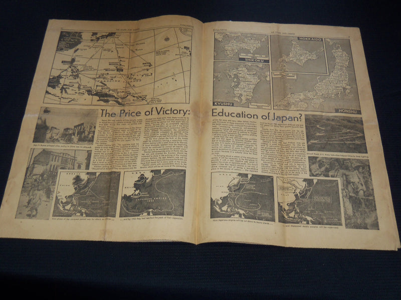 1945 AUGUST 15 STARS AND STRIPES NEWSPAPER - VICTORY EDITIONS - NP 2151H
