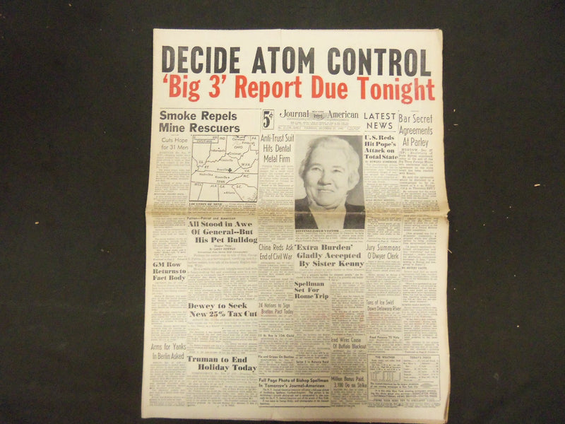 1945 DEC 27 NEW YORK JOURNAL AMERICAN - DECIDE ATOM CONTROL - NP 2304