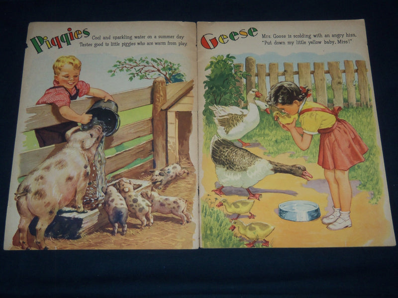 1945 FARM FRIENDS STORY BOOK - SOFTCOVER - NICE ILLUSTRATIONS - J 9268