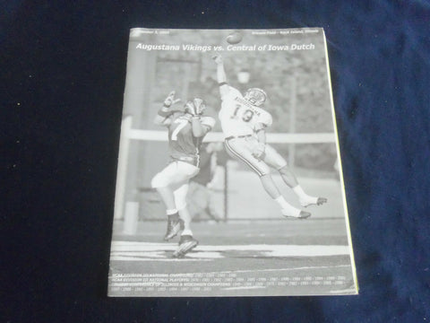 2005 SEP 3 FOOTBALL PROGRAM - AUGUSTANA UNIV VS CENTRAL OF IOWA DUTCH - SP 1216I