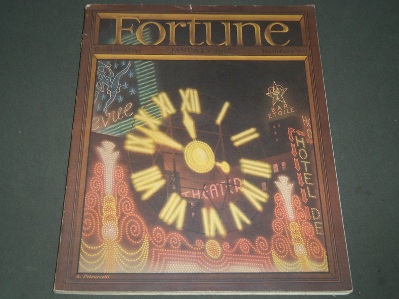1938 JANUARY FORTUNE MAGAZINE - GREAT COVER & ADS - F 86