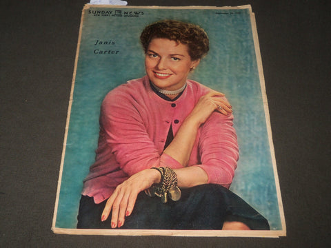 1952 SEPT 28 SUNDAY NEWS NEW YORK'S PICTURE NEWSPAPER - JANIS CARTER - J 2900