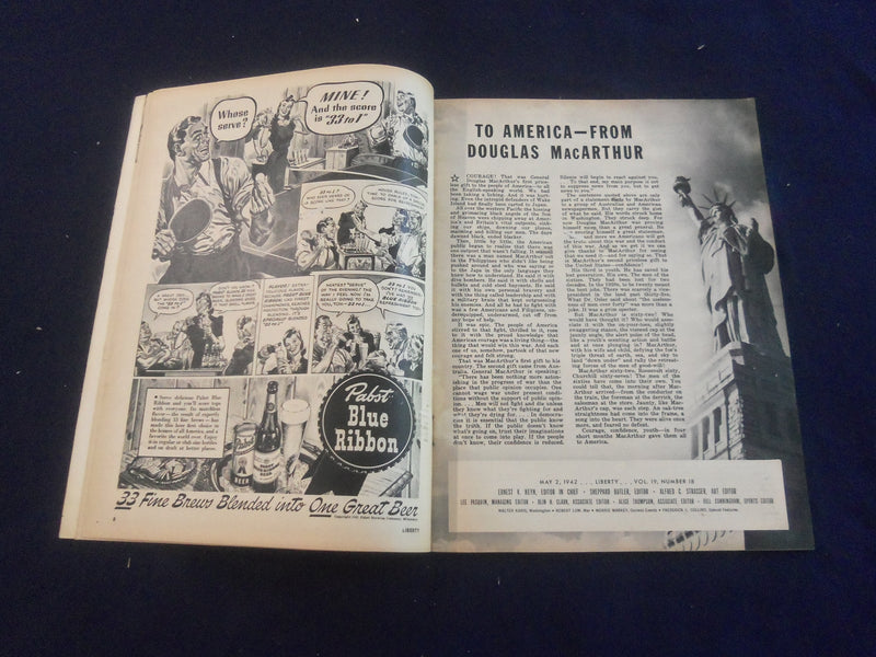 1942 MAY 2 LIBERTY MAGAZINE - DEFENSE WILL NOT WIN THE WAR - B 4197J