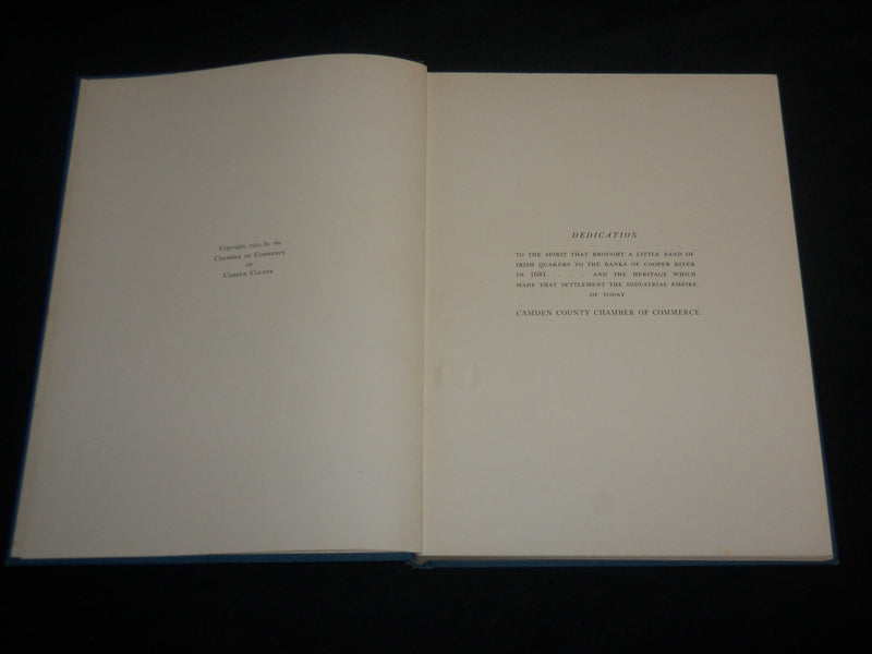 1931 CAMDEN COUNTY ANNIVERSARY 1681-1931 HARDCOVER BOOK - R 706B