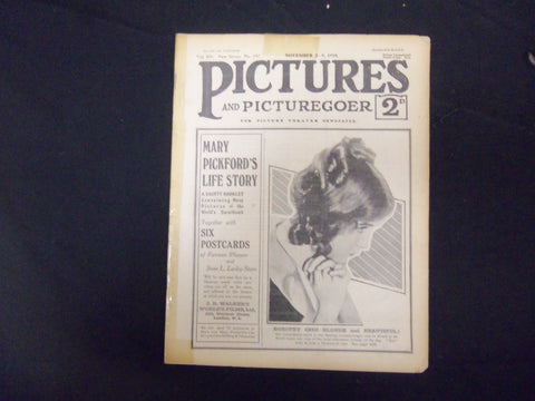 1918 NOVEMBER 2-9 PICTURES AND PICTUREGOER MAGAZINE - DOROTHY GISH - ST 2462