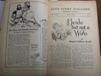 1925 MARCH 7 LOVE STORY MAGAZINE ILLUSTRATED - AMID SCARLET ROSES - K 1133