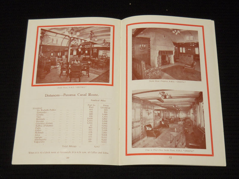 1928 PACIFIC STEAM NAVIGATION COMPANY BOOKLET - LIMA, PERU - K 85