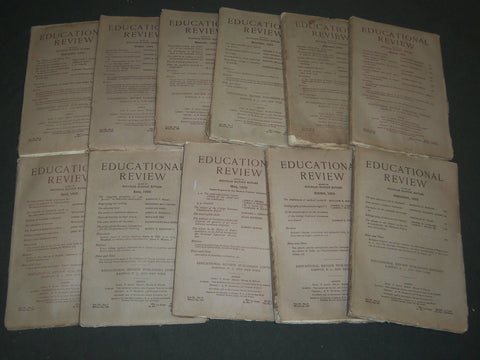 1904-1906 THE EDUCATIONAL REVIEW MAGAZINE LOT OF 10 - NICE ARTICLES - WR 854