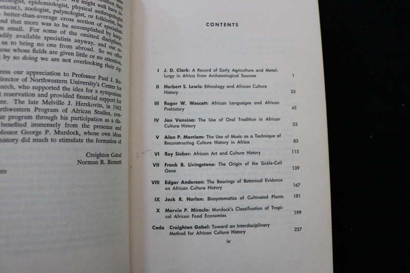 1967 RECONSTRUCTING AFRICAN CULTURE HISTORY HARDCOVER BOOK BY GABEL - KD 9759