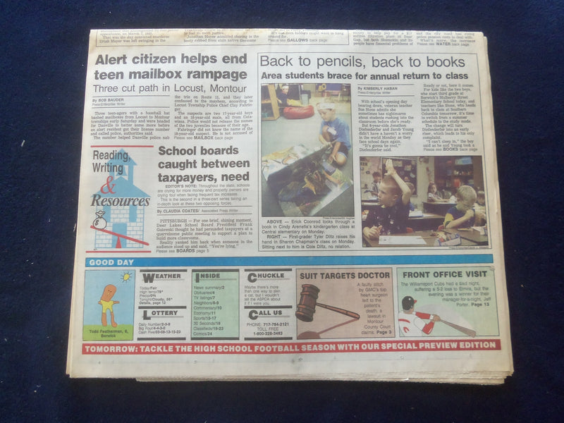 1994 AUG 30 PRESS-ENTERPRISE NEWSPAPER -BLOOMSBURG, PA- TEXTRON LAYOFFS- NP 6139