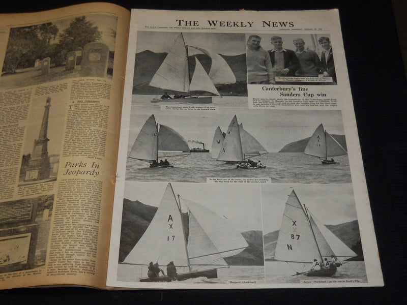 1956 THE WEEKLY NEWS AUCKLAND NEW ZEALAND NEWSPAPER LOT OF 3 ISSUES - NP 1346