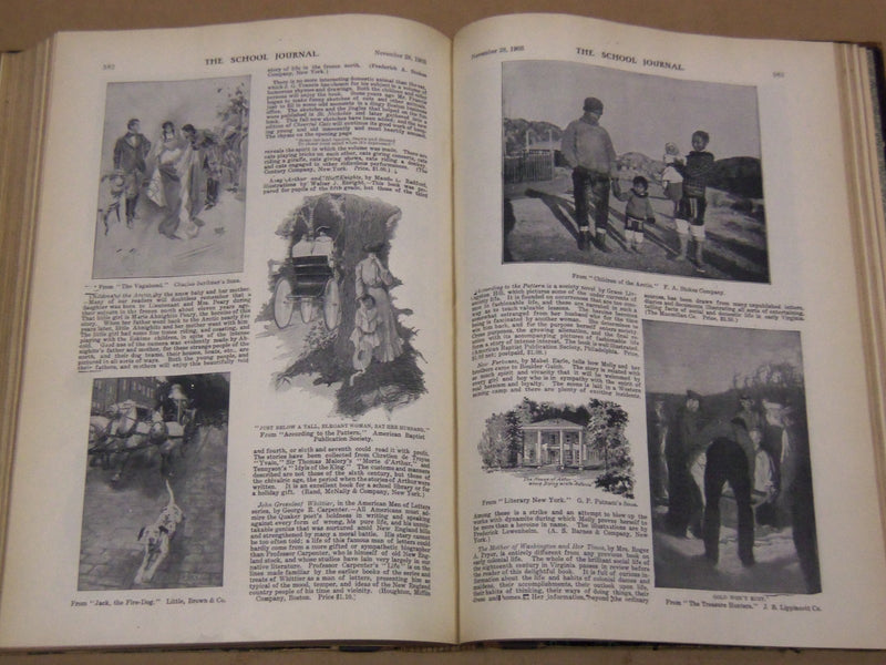 1903 THE SCHOOL JOURNAL MAGAZINE BOUND VOLUME NO. 66 & 67 LOT OF 2 - KD 3216