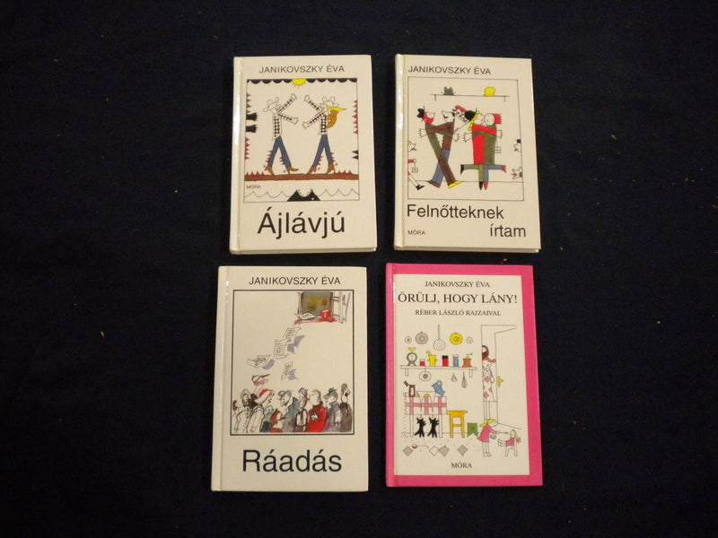 2004-2005 HUNGARIAN HARDCOVER BOOKS BY EVA JANIKOVSZKY - LOT OF 4 - KD 8069