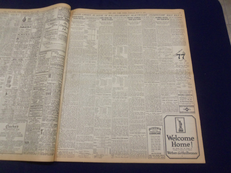 1919 MAY 6 NEW YORK TIMES - TREATY PRESENTED TO GERMANS TOMORROW - NT 9239