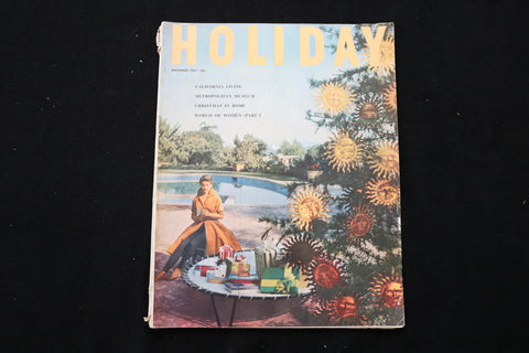 1954 DECEMBER HOLIDAY MAGAZINE - CHRISTMAS IN CALIFORNIA COVER - E 10017