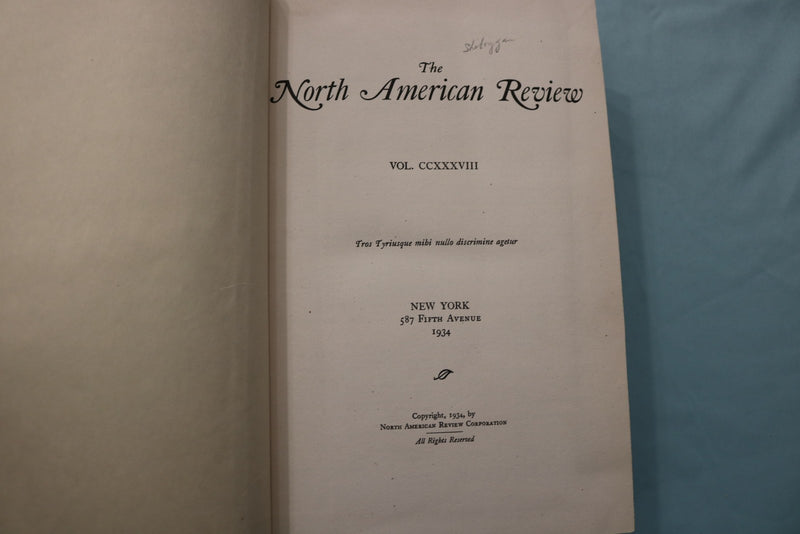 1934 THE NORTH AMERICAN REVIEW- BOUND VOLUMES -COMPLETE YEAR- LOT OF 2 - KD 9673