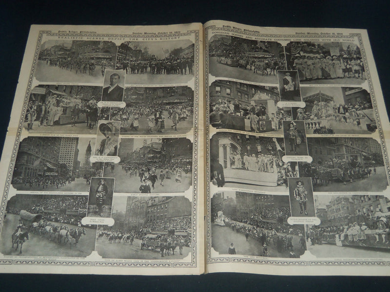 1908 OCTOBER 18 PHILADELPHIA LEDGER PICTURE SECTION - FOUNDERS WEEK - NT 7387