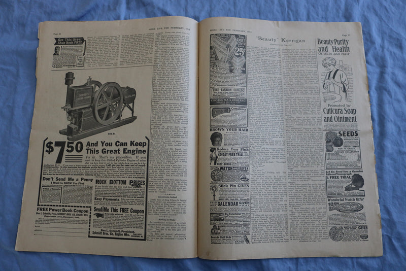 1913 FEBRUARY HOME LIFE MAGAZINE- ILLUSTRATIONS/STORIES/ADS - SP 4784R