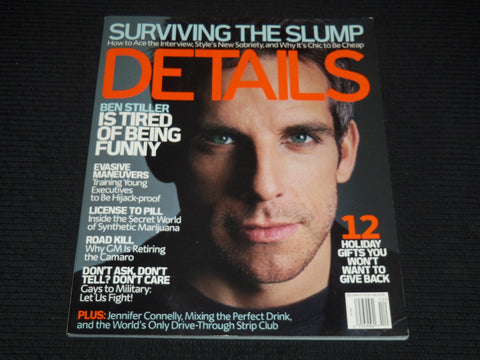 2001 DECEMBER DETAILS MAGAZINE - BEN STILLER COVER - E 12576