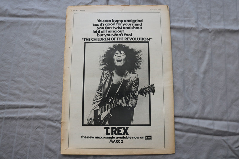 1972 SEPTEMBER 9 SOUNDS NEWSPAPER - BECK'S BAND 'DEBUT' COVER - NP 9284