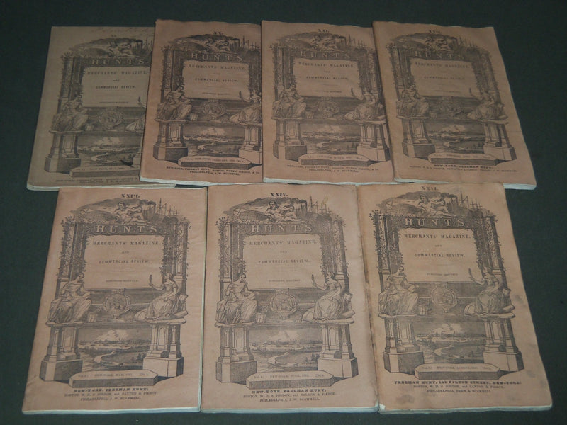 1840-1841 HUNT'S MERCHANTS MAGAZINE AND COMMERCIAL REVIEW LOT OF 7 - WR 340A