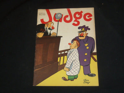 1932 OCTOBER JUDGE MAGAZINE - ILLUSTRATED COVER - ST 5743