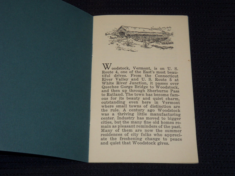 1940'S WOODSTOCK IN THE GREEN MOUNTAINS OF VERMONT BOOK - J 7961