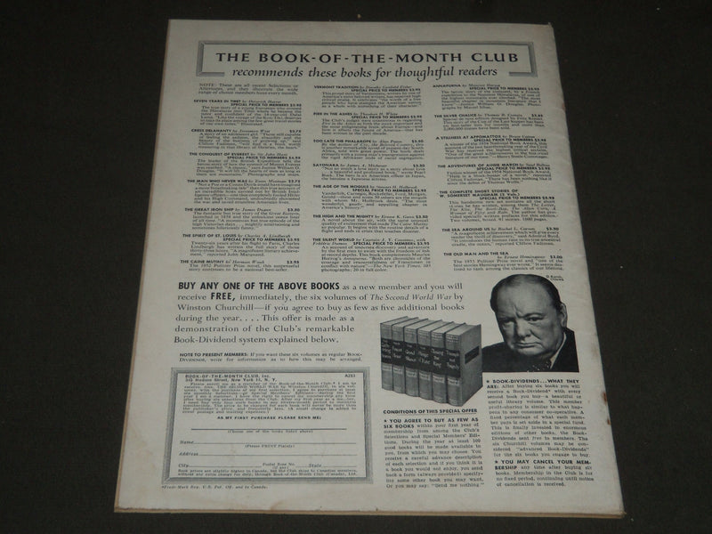 1954 MARCH 27 SATURDAY REVIEW OF LITERATURE MAGAZINE - ARTURO TOSCANINI- ST 4937