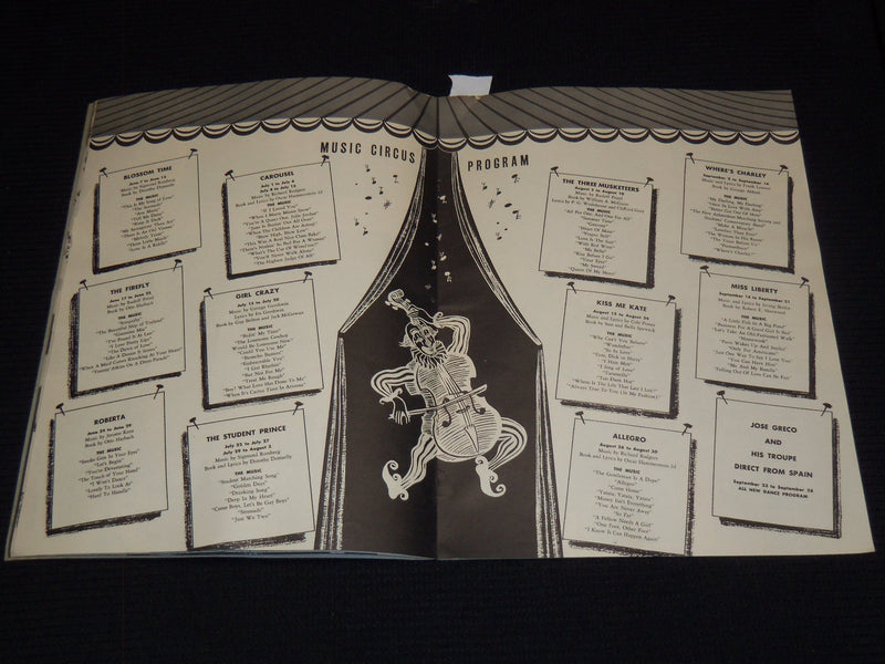 1952ST. JOHN TERRELL'S MUSIC CIRCUS BOOK - LAMBERTVILLE NEW JERSEY - J 7350