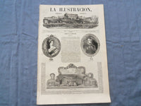 1852 LA ILUSTRACION PERIODICO UNIVERSAL NEWSPAPER - LOT OF 5 - NP 8414