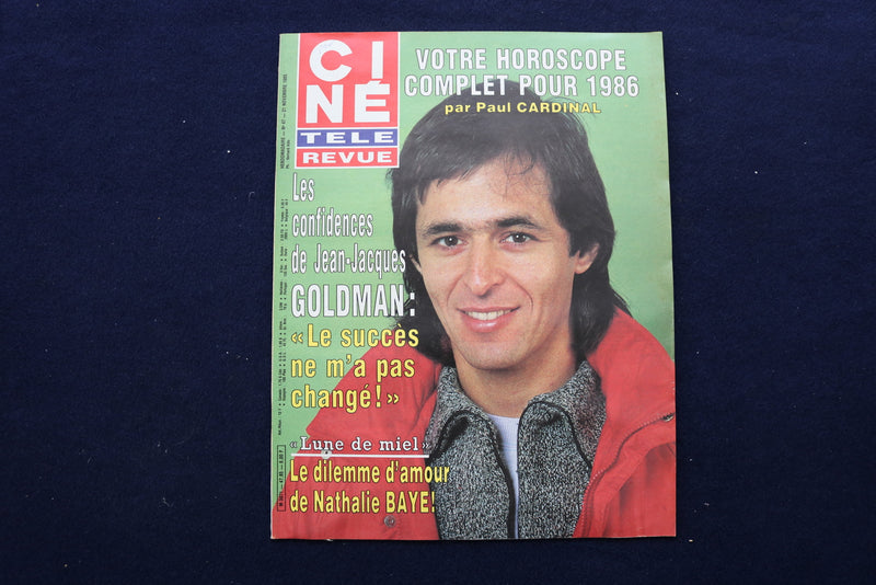 1985 NOVEMBER 21 CINE TELE REVUE MAGAZINE - JEAN-JAQUES GOLDMAN COVER - E 11966