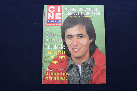 1985 NOVEMBER 21 CINE TELE REVUE MAGAZINE - JEAN-JAQUES GOLDMAN COVER - E 11966