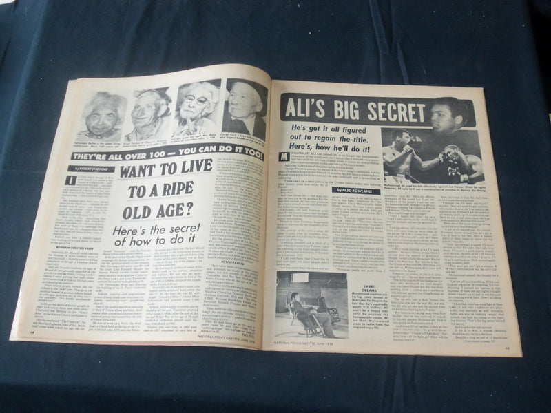 1974 JUNE THE NATIONAL POLICE GAZETTE MAGAZINE - ELVIS- JACKIE KENNEDY - B 5796