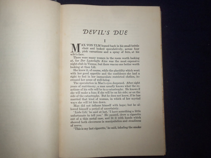 1931 DEVIL'S DUE HARDCOVER BOOK BY PHYLLIS BOTTOME - KD 9168