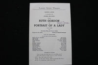 1930'S PORTRAIT OF A LADY PROGRAM - RUTH GORDON SIGNED - K 2865