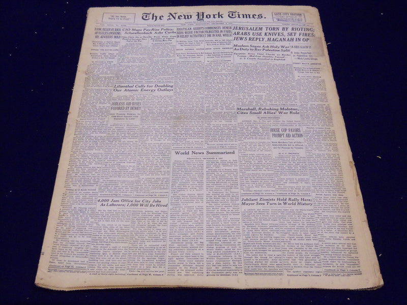 1947 DEC 3 NEW YORK TIMES - STREETCAR NAMED DESIRE OPENS - BRANDO - NT 171