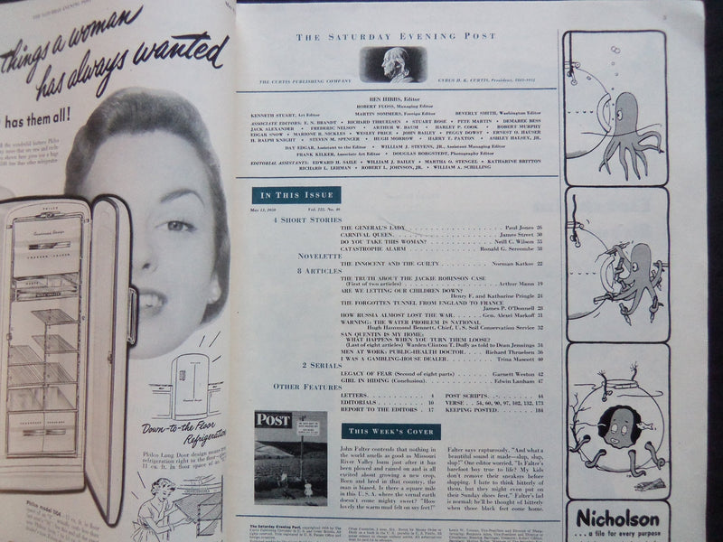 1950 MAY 13 THE SATURDAY EVENING POST MAGAZINE - ILLUSTRATED COVER - SP 1824