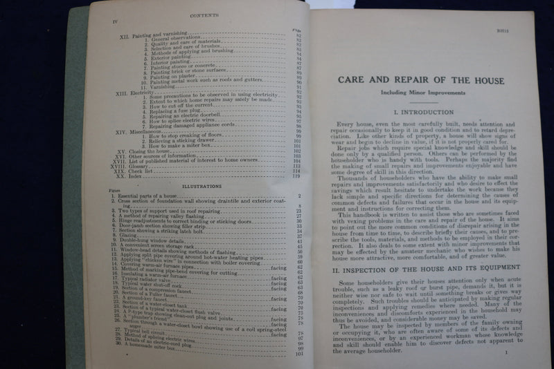 1931 CARE AND REPAIR OF THE HOUSE SOFTCOVER BOOK BY VINCENT B. PHELAN - K 817