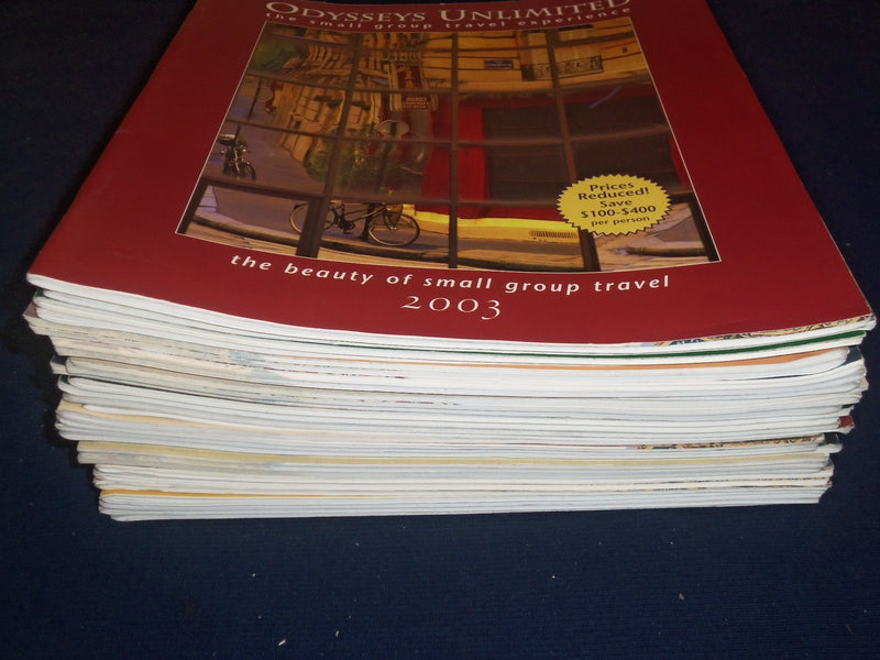 2000-2007 ODYSSEYS UNLIMITED TRAVEL BROCHURES LOT OF 31 - NICE INFO. - O 2195