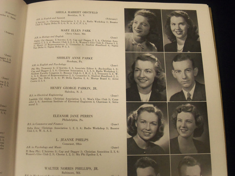 1947 L'AGENDA BUCKNELL UNIVERSITY LEWISBURG PENNSYLVANIA YEARBOOK - YB 127