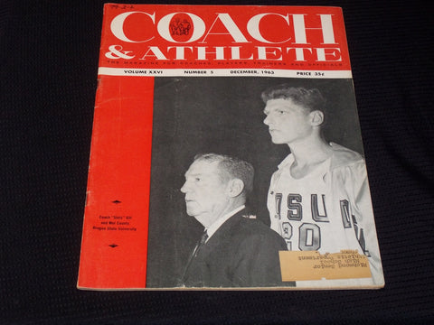 1963 DECEMBER COACH & ATHLETE MAGAZINE - SLATS GILL & MEL COUNTS OSU - E 3076
