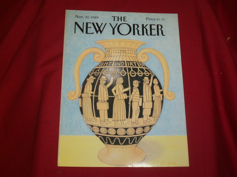 1989 NOVEMBER 20 NEW YORKER MAGAZINE FRONT COVER ONLY - GREAT ART FOR FRAMING