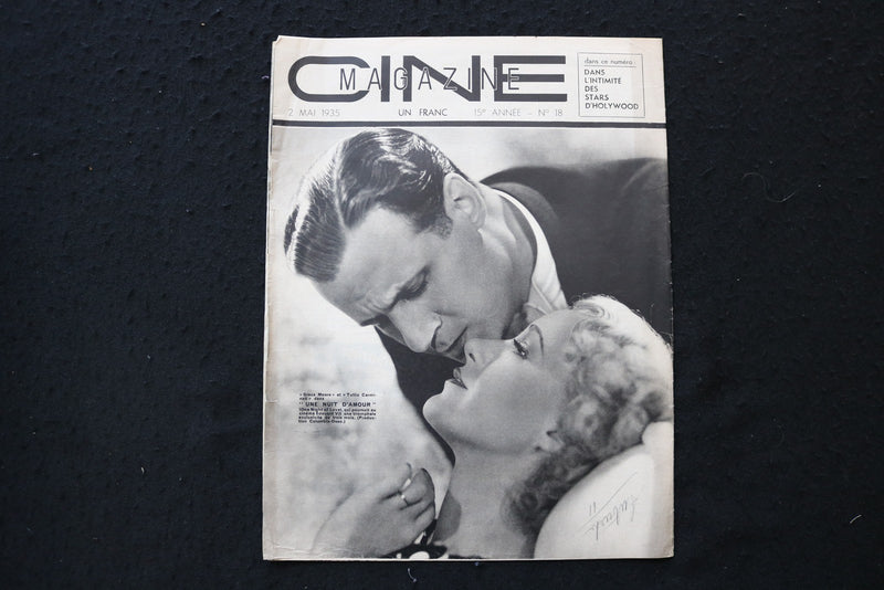 1935 MAY 2 CINE MAGAZINE - ROBERT MONTGOMERY & JOAN CRAWFORD COVER - E 26092
