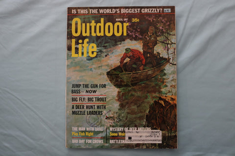 1967 MARCH OUTDOOR LIFE MAGAZINE - ILLUSTRATED FISHERMEN COVER - E 26672