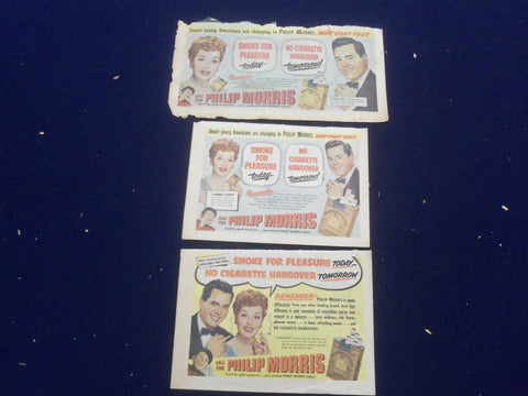 1950'S I LOVE LUCY - PHILIP MORRIS COLOR COMICS ADS - LOT OF 3 - NP 5267