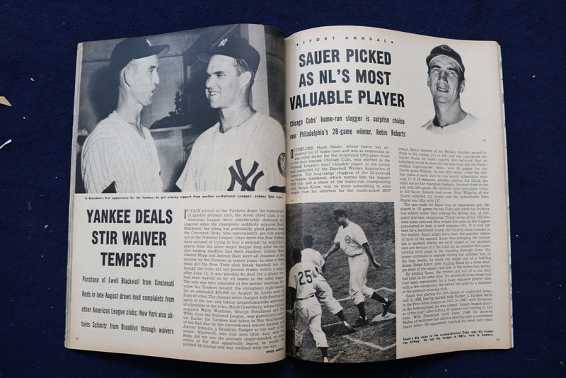 1953 SPORT ANNUAL MAGAZINE - BOB MATHIAS-ROCKY MARCIANO COVER - E 11875