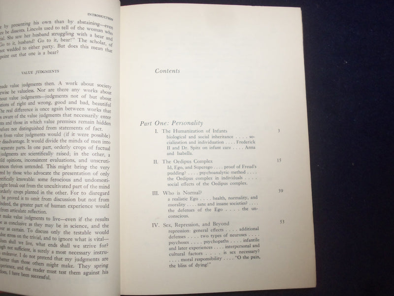 1963 PASSION AND SOCIAL CONSTRAINT HARDCOVER BOOK BY E. VAN DEN HAAG - KD 9163