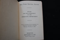 1944-1956 N.Y. CENTRAL SYSTEM RULES OF THE OPERATION DEPARTMENT-LOT OF 3- O 3679